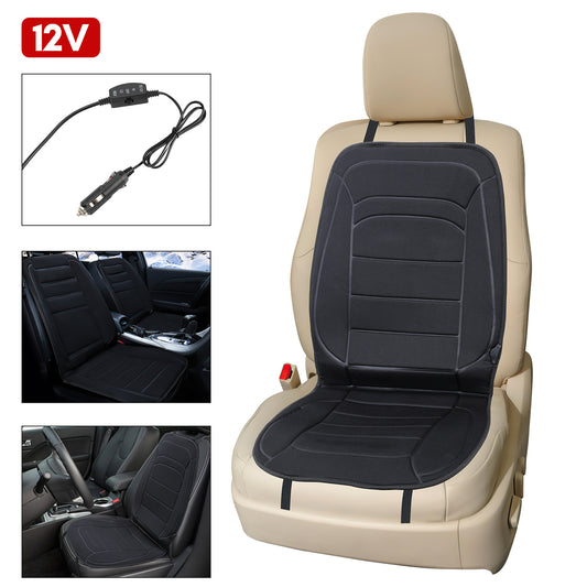 SWANEW Heizkissen Auto Sitzheizung 12V, beheizbare Sitzpolster und Lehne für PKWs, 2 Heizstufen