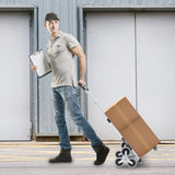 SWANEW Treppensteiger sackkarre klappbar, bis 75kg, Transportkarre extra Langer Teleskopgriff 100 cm, Aluminium treppensackkarre