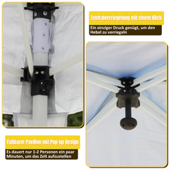 Faltpavillon 3×3 m wasserdicht