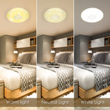 SWANEW 36W LED Deckenleuchte bluetooth Lautsprecher Fernbedienung und APP-Steuerung Sternenhimmel Lampe [Energieklasse G]