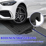 SWANEW Bordsteinrampe Gummi, Auffahrrampe, 2 Stück 10cm Hoch, Schwellenrampe mit Griff