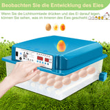 SWANEW 36 Eier Brutmaschine Vollautomatisch, Brutautomat Vollautomatisch Hühner mit Feuchtigkeitsüberwachung und Automatischer Eierrotation