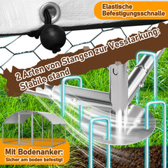 SWANEW Hühnerstall Freilaufgehege, 3x2x2m Kuppel Dach Hühnerhaus