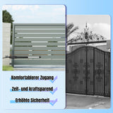 SWANEW Automatischer Flügeltorantrieb, Doppelflügeltorantrieb, mit 6 Fernbedienungen, Warnleuchte