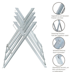 Sägebock Metall verzinkt 81x80x80cm