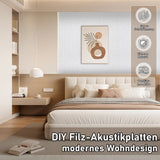 SWANEW Akustikpaneele selbstklebend, Akustikplatten, Hohe Dichte Wandakustik, 120x60cm