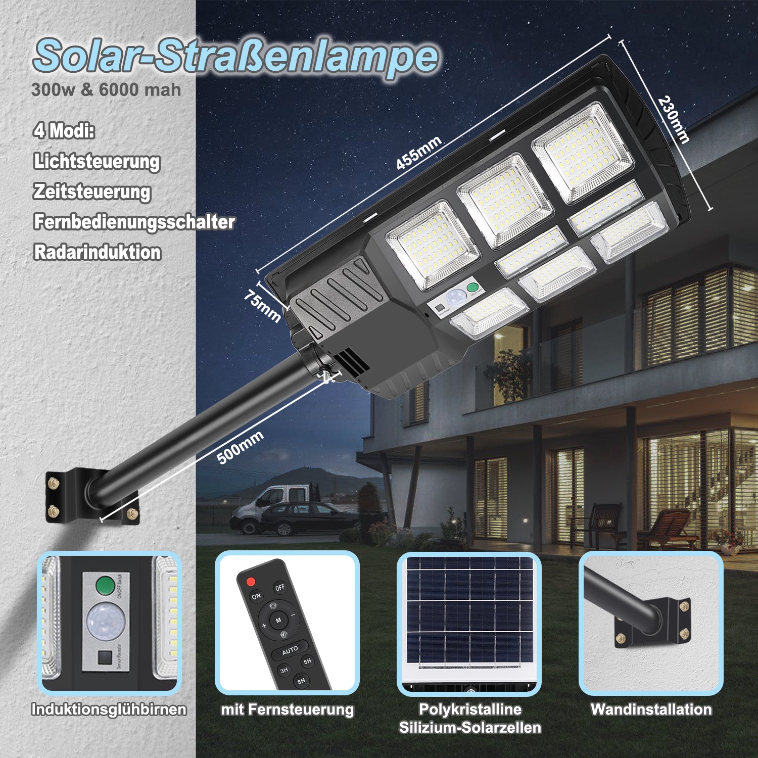 300W/400W Solar Straßenlamp