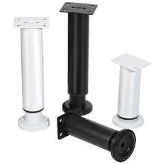 SWANEW 4er Set Edelstahl Möbelfüße, Möbelbeine Höhenverstellbar, Füße für möbel mit Schrauben, Belastbar bis 300 KG