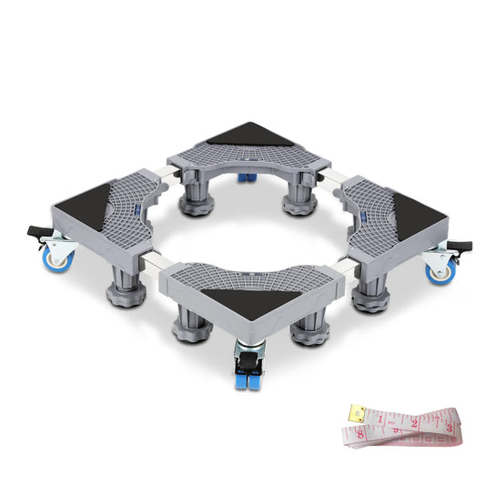 SWANEW Waschmaschinen Untergestell, 41-65cm 8 Füße und 4 Räder,  Verstellbare Waschmaschine Sockel, Podeste & Rahmen für Gefrierschrank