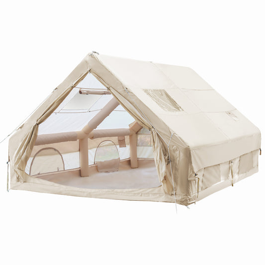 SWANEW Aufblasbares Zelt, Campingzelt, Familienzelt mit Fenster und Tür, 6.3㎡/12㎡