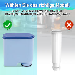 SWANEW Waterdrop Ersatzwasserfilter für Philips AquaClean CA6903/10 SÜD, Kompatibel mit Saeco Philips Kaffeevollautomaten