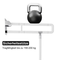 SWANEW Wandstützgriff Toilette, Klappgriff Haltegriff Dusche, Rutschfeste WC Aufstehhilfe Sicherheitsgriff