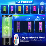 SWANEW LED Quallenlampe, RGB Lavalampe, mit Fernsteuerung, Nachtlicht