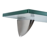 SWANEW Glasablage Glasregal, Glas Wandregal Klarglas mit 8mm ESG Sicherheitsglas und Halterung, Duschregal/Badablage