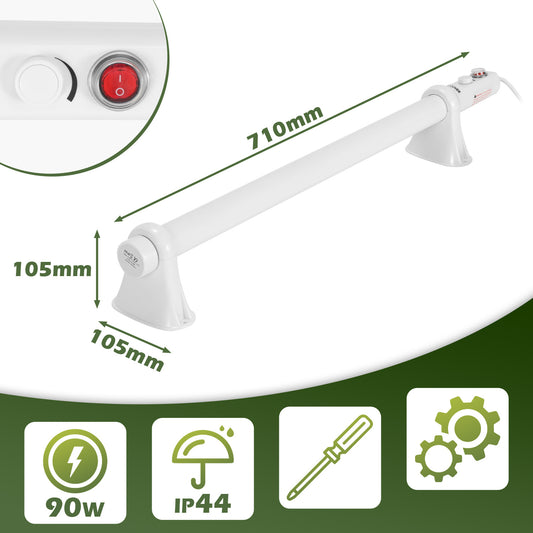 SWANEW Gewächshausheizung mit thermostat, Gewächshaus Elektrische Heizung, Frostwächter Gewächshaus mit eingebautem