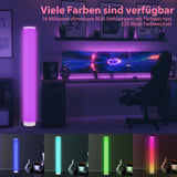 SWANEW LED RGB Stehlampe Dimmbar, LED Lichtsäule Höhe ca. 104cm, Standleuchte Smart Stehleuchte mit APP Steuerung [Energieklasse F]