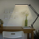SWANEW LED Schreibtischlampe, 10W Klemmleuchte, Dimmbar Tischlampe