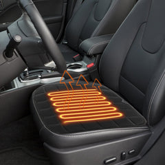 SWANEW Auto Sitzheizung, Auto Rücksitzheizung Matten mit Schalter 12V PKW KFZ getrennt carbonheizmatte Heizstufen
