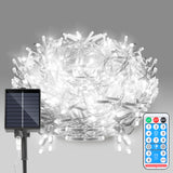 SWANEW Solar Eisregen Lichterkette, Solarlichterkette, 5/10/15M Weihnachten Deko