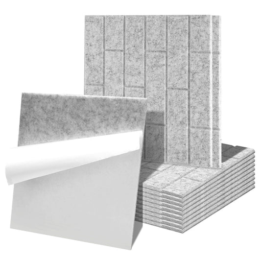 SWANEW Akustikplatten Selbstklebend, Hohe Dichte Akustikpaneele, Schallabsorber, Dünne Schallschutzplatten