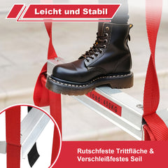 SWANEW 4,5m Faltbare Feuerleiter, EN1147 Zertifiziert, Rettungsleiter, Tragfähigkeit 450KG