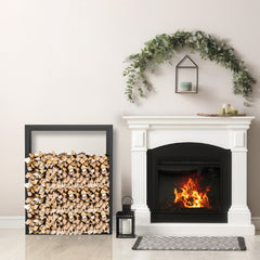 SWANEW Kaminholzregal, Brennholzregal, Holzstapelhilfe, Feuerholzregal aus Metall