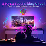 SWANEW Neon LED Strip RGBIC LED Streifen 133cm für 32 Zoll PC-Monitor, Neon Lichtband, PC Hintergrundbeleuchtung, USB Led Beleuchtung mit App-Steuerung [Energieklasse F]