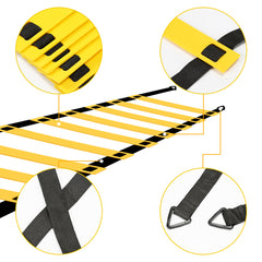 SWANEW Speed & Agility Training Set Koordinationsleiter, Trainingsset Enthält 1 Agility Leiter, 6 verstellbare Hürden, 12 Hütchen, Aufbewahrungstasche