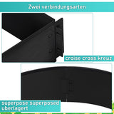 SWANEW Rasenkante Beeteinfassung, Verzinkt Metall Beetumrandung 100x15cm/18cm Mähkante Palisade Gartenbeet