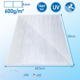 SWANEW 14x Polycarbonat Hohlkammerstegplatte Doppelstegplatte UV-beständigen Stegplatte Gewächshausplatte Für Gewächshaus Gartenbau Carports 60.5 x 121cm, 4mm | 10,25 m², Transparent