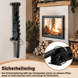 SWANEW Handholzspalter mit langen Handgriff, Manueller Holzspalter, Wandhalterung