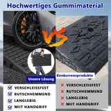 SWANEW Bordsteinrampe Gummi, Auffahrrampe, 2 Stück 10cm Hoch, Schwellenrampe mit Griff