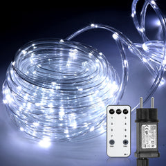 SWANEW 10 Meter LED Lichterschlauch Außen, Wasserfest LED Schlauch, mit Fernbedienung & Timer, Dimmbar & Memory-Funktion, IP65 [Energieklasse F]