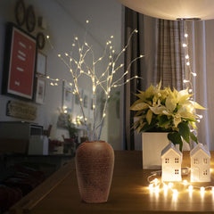 SWANEW 70 LEDs Lichterbaum, 50cm Lichterzweige, Weihnachtsdekoration, Batteriebetrieben