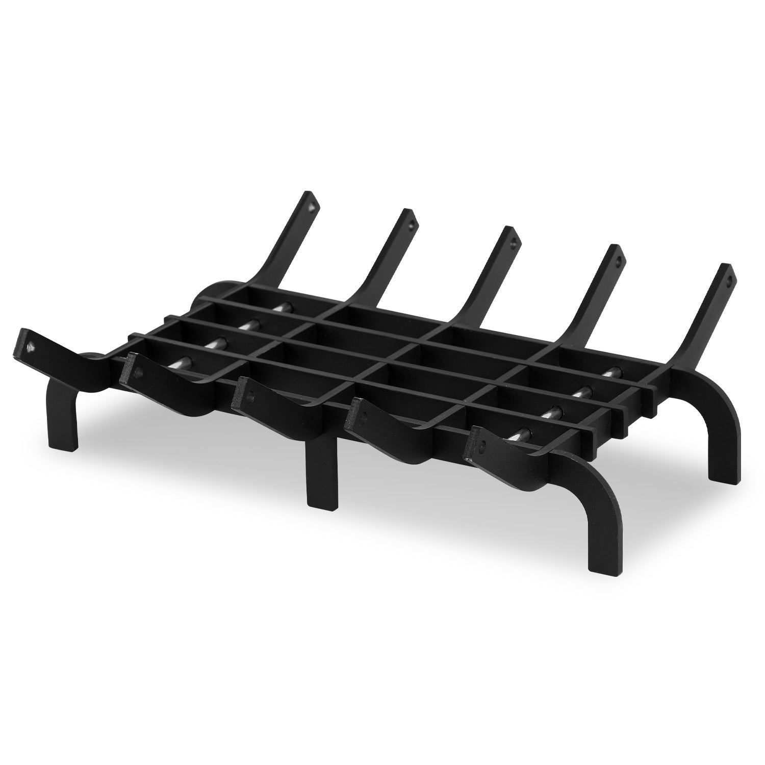 SWANEW Kaminrost Gussrost Holzregal Feuerrost für Kamineinsatz V-förmig