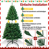 SWANEW Künstlicher Weihnachtsbaum, PVC Schwer Entflammbar, mit ständer, Weihnachtsdeko
