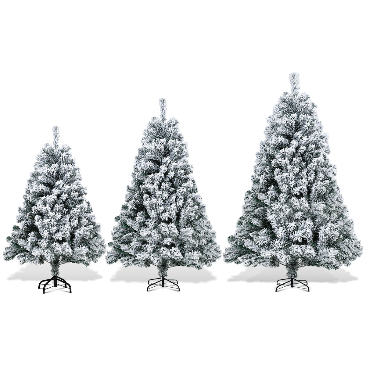 SWANEW Künstlicher Weihnachtsbaum mit Schnee, Automatischer künstlich Tannenbaum, Klapp-Schirmsystem