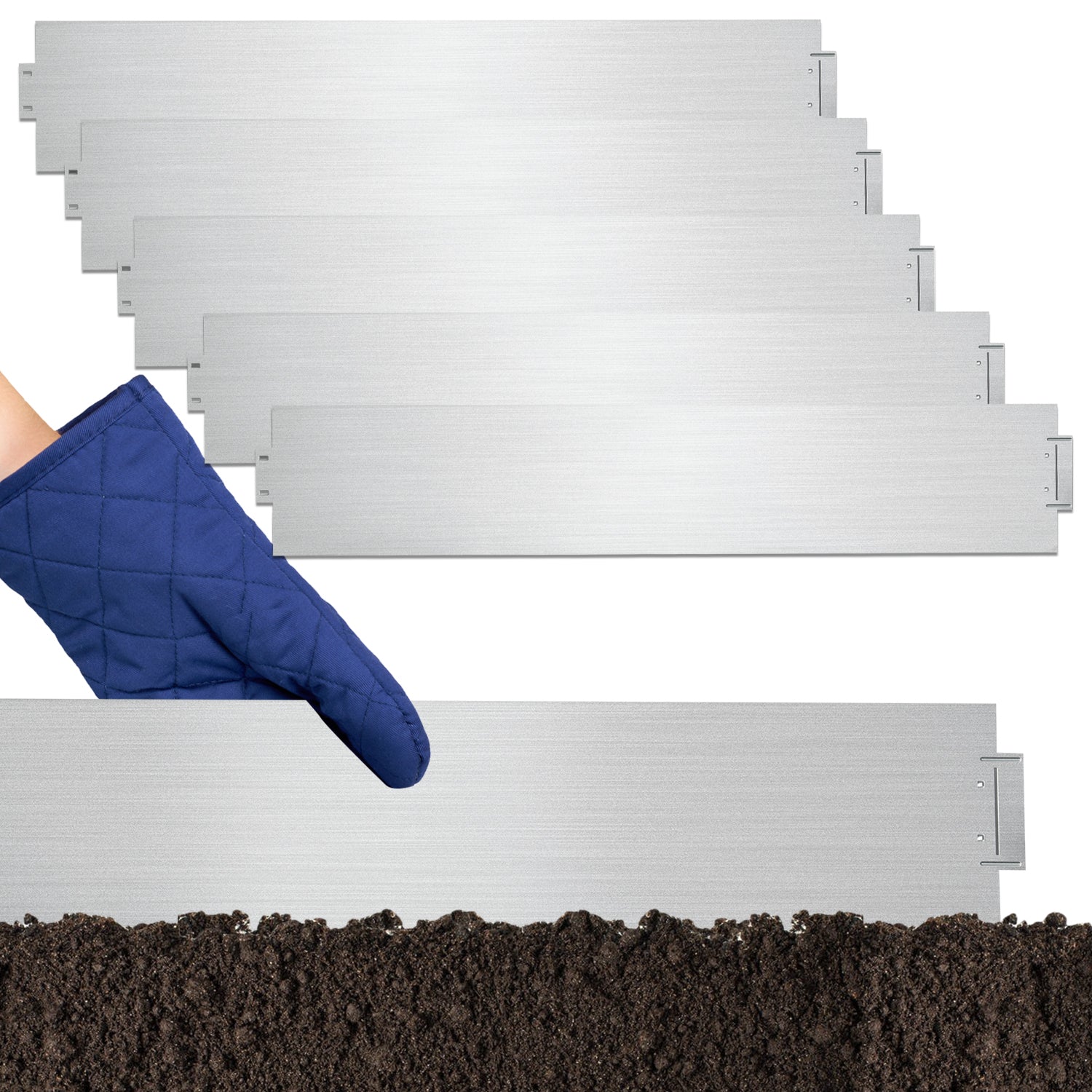 Rasenkante verzinkt Metall Höhe 15cm/18cm