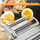 SWANEW Nudelmaschine, 3 in 1 Pastamaschine, Edelstahl Fettuccine Nudel
