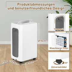 SWANEW 26L/Tag Luftentfeuchter Elektrisch,Raumentfeuchter fur Raumgröße ca. 50m², Lufttrockner Leise, 3 Betriebsarten, Digitalanzeige, 24H Timer