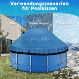 SWANEW Poolkissen Winter, Ø2/3m Rund, Pool Luftkissen, mit 2x4m Seil