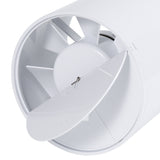 SWANEW Badlüfter Fan Rohrventilator 100mm mit Rückstauklappe Badezimmerlüfter Bad Rauchabzug Ventilator 130m³/h Rohrlüfter