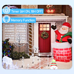 SWANEW Lichterschlauch Außen Lichtschlauch 8 Modi LED Schlauch mit Memory-Funktion, Timer, Strombetrieben Lichterkette Wasserdicht