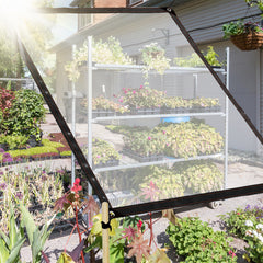 SWANEW Abdeckplane Wasserdicht, Transparente Plane mit ösen und Seil, Gartenplane,  für Terrasse Gewächshaus