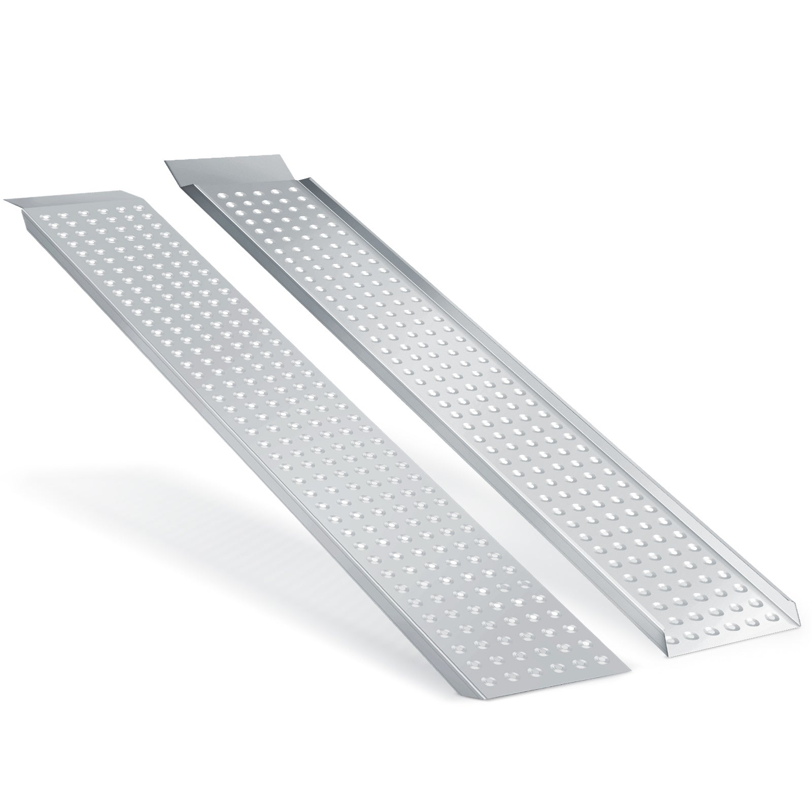 SWANEW 2X Auffahrrampe 160cm, Rutschfeste Verladeschiene Verladerampe 400kg, Auto Laderampe Verzinkter Stahl