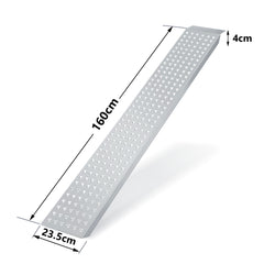 SWANEW 2X Auffahrrampe 160cm, Rutschfeste Verladeschiene Verladerampe 400kg, Auto Laderampe Verzinkter Stahl
