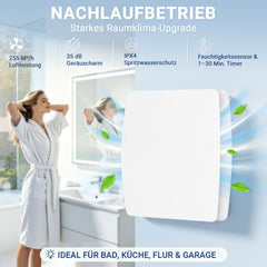 SWANEW Badlüfter 150 mm mit Feuchtigkeitssensor & Timer