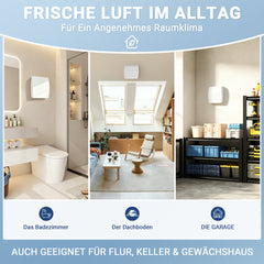 SWANEW Badlüfter 150 mm mit Feuchtigkeitssensor & Timer