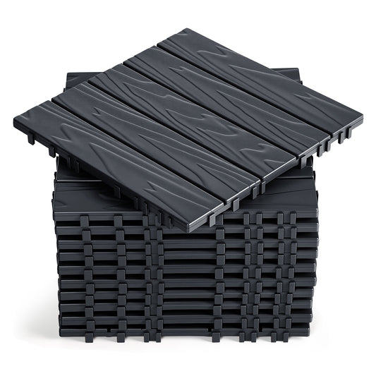 SWANEW 30x30cm PP Terrassenfliesen, Balkonfliesen, Klick-Verlegung