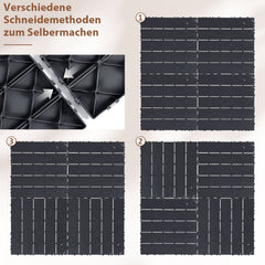 SWANEW 30x30cm PP Terrassenfliesen, Balkonfliesen, Klick-Verlegung